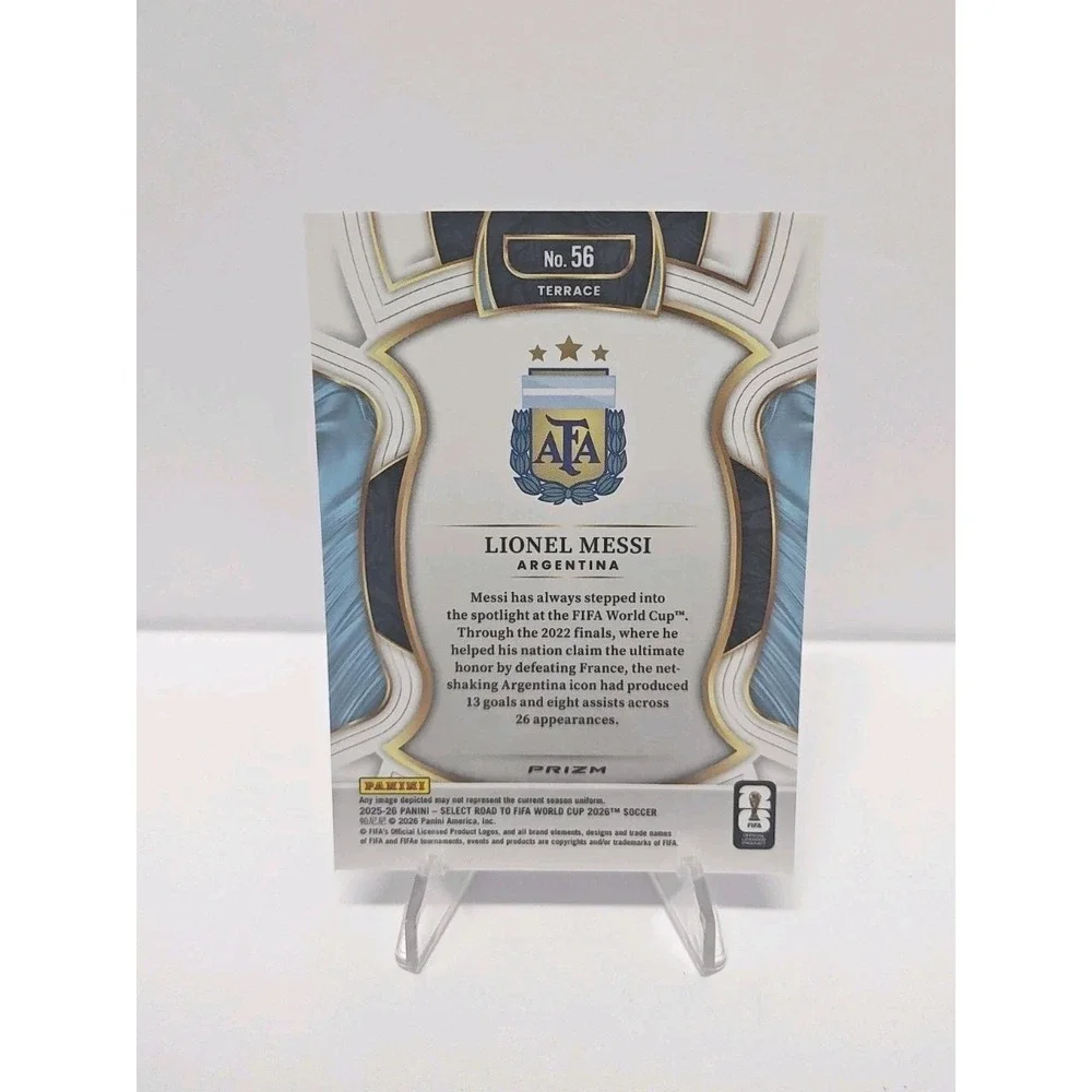 2025 Panini Select FIFA World Cup Lionel Messi Argentina Terrace Cracked Ice #56